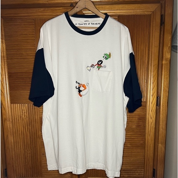 Vintage Marvin the Martian looney tunes embroidered t shirt men’ Daffy Duck  3xl - Picture 2 of 3